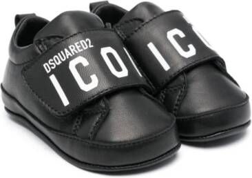 Dsquared2 Kids Leren slofjes Zwart