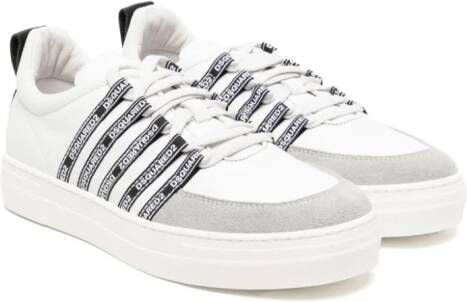 DSQUARED2 KIDS Leren sneakers Wit