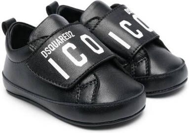 Dsquared2 Kids Leren sneakers Zwart