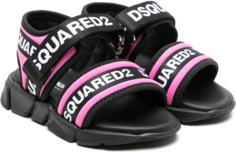 Dsquared2 Kids Sandalen met klittenband Zwart