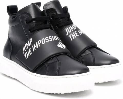 Dsquared2 Kids Sneakers met logoprint Zwart