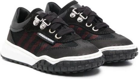 Dsquared2 Kids Gestreepte sneakers Zwart