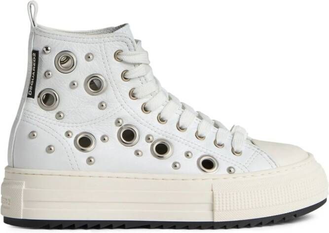 Dsquared2 Leren sneakers Wit