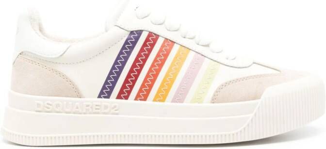 Dsquared2 New Jersey leren sneakers Beige