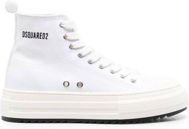 DSQUARED2 Sneakers met plateauzool Wit