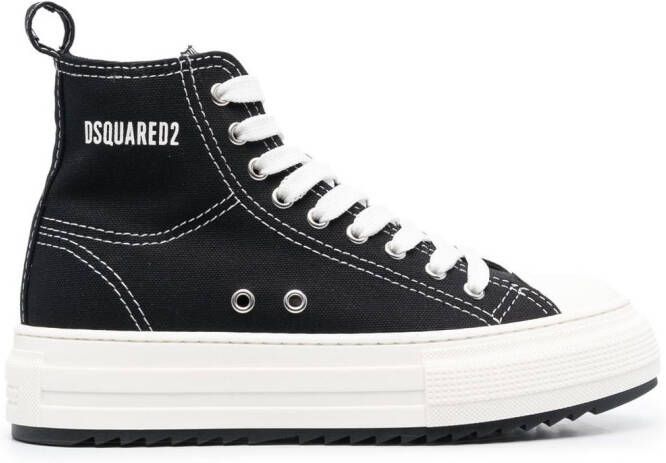 DSQUARED2 Sneakers met plateauzool Zwart