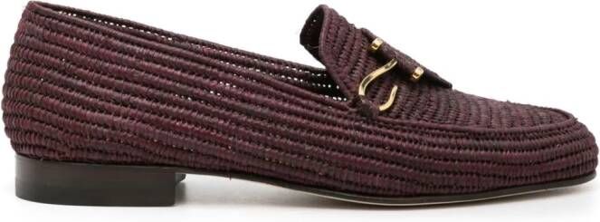 Edhen Milano Agadir raffia loafers Roze