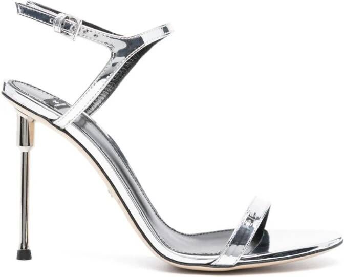 Elisabetta Franchi Metallic sandalen Zilver