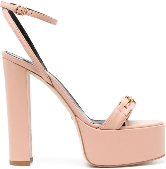 Elisabetta Franchi Nova leren sandalen Roze