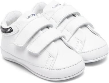 Emporio Armani Kids Sneakers met klittenband Wit