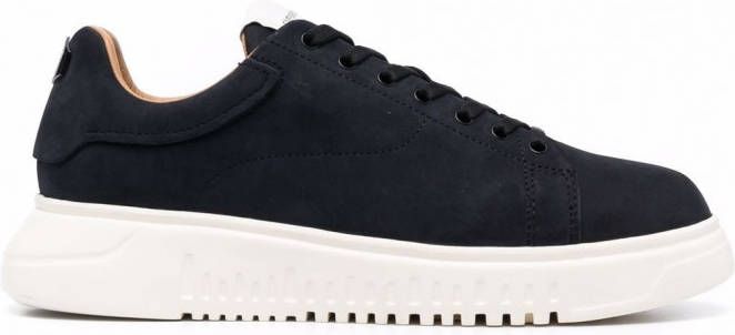 Emporio Armani Sneakers met logopatch Blauw