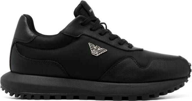 Emporio Armani Sneakers met logobedel Zwart