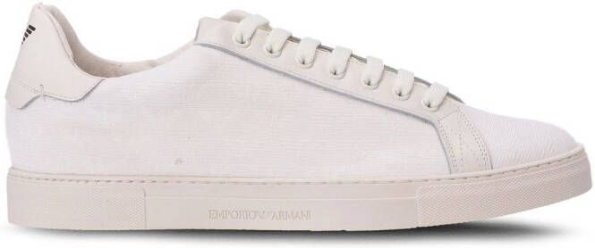 Emporio Armani Sneakers met logoprint Wit