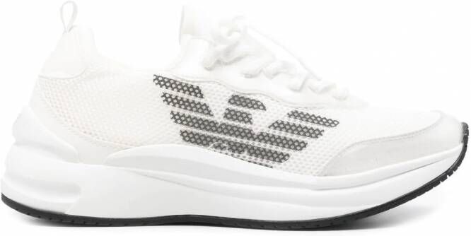 Emporio Armani Sneakers met logoprint Wit