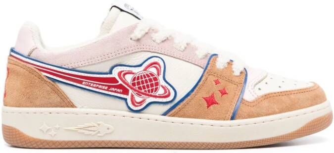 Enterprise Japan Egg Planet leren sneakers Beige