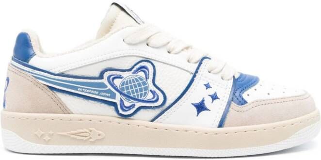 Enterprise Japan Egg Planet leren sneakers Wit