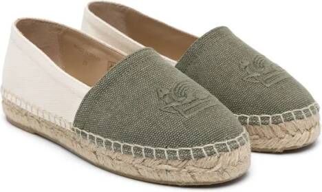 ETRO KIDS Pegaso slip-on espadrilles Groen