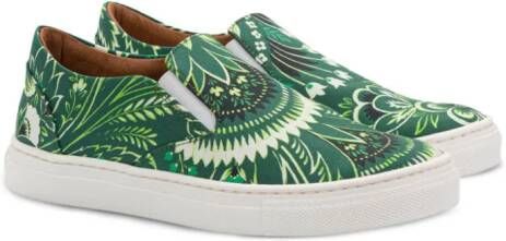 ETRO KIDS Sneakers met paisley-print Groen