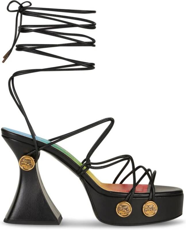 ETRO Sandalen met bandjes en plateauzool Zwart