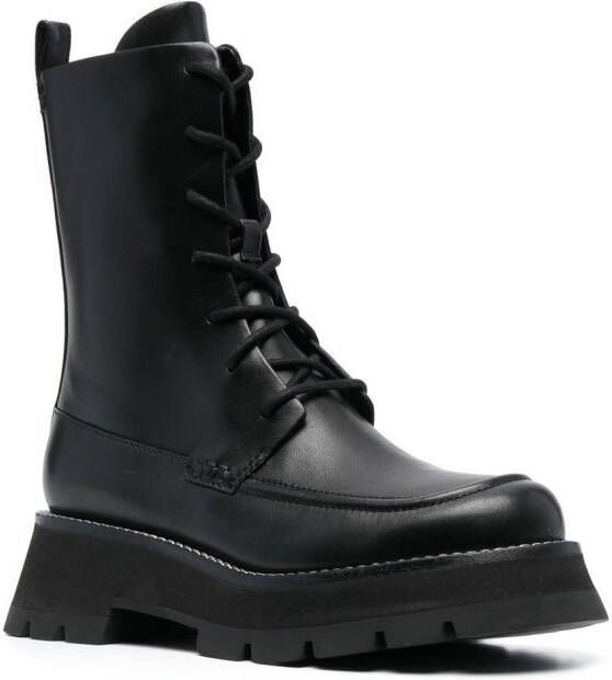 3.1 Phillip Lim Kate combat boots met veters Zwart