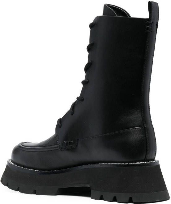 3.1 Phillip Lim Kate combat boots met veters Zwart