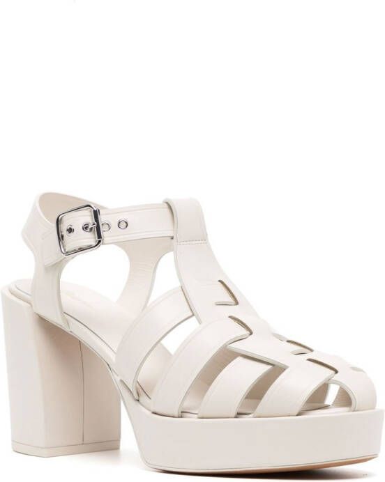 3.1 Phillip Lim Naomi sandalen met plateauzool Wit