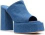 3juin Muiltjes met plateauzool Blauw - Thumbnail 2