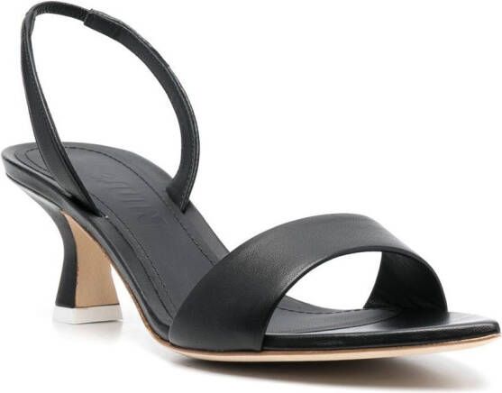 3juin Leren slingback sandalen Zwart