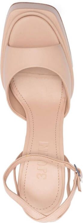 3juin Beth sandalen met plateauzool Beige