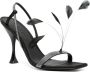 3juin Elettra leren sandalen Zwart - Thumbnail 2