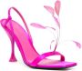 3juin Kimi sandalen met veren detail Roze - Thumbnail 2