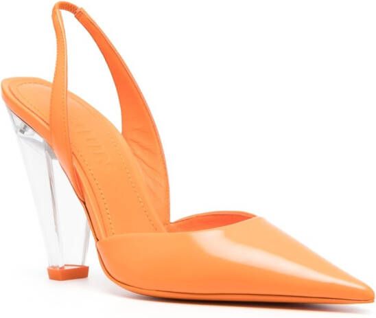 3juin Pumps met puntige neus Oranje