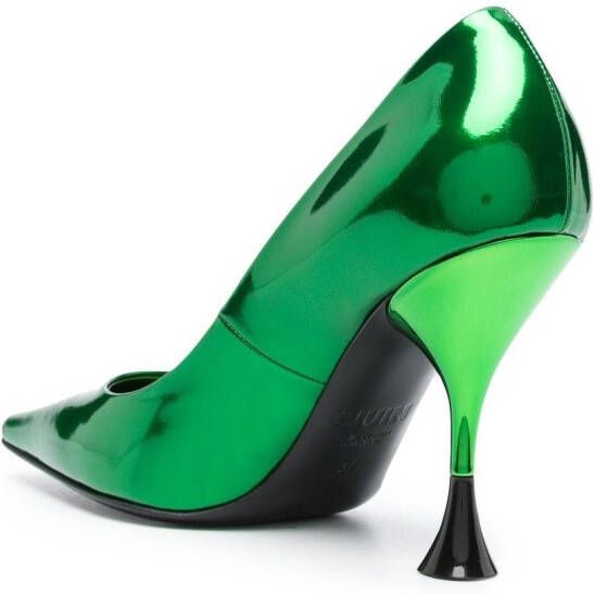 3juin Pumps met vierkante afwerking Groen