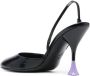 3juin Slingback pumps met ronde neus Zwart - Thumbnail 3