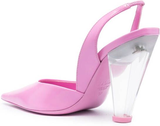 3juin Slingback pumps met toelopende hak Roze