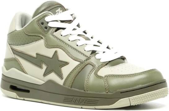 A BATHING APE Clutch STA leren sneakers Groen