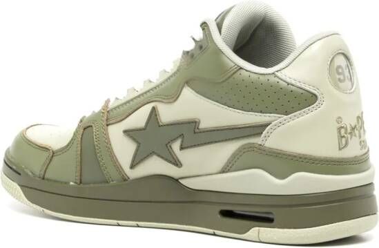 A BATHING APE Clutch STA leren sneakers Groen