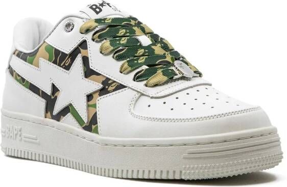 A BATHING APE Icon ABC Camo "Green" sneakers Wit