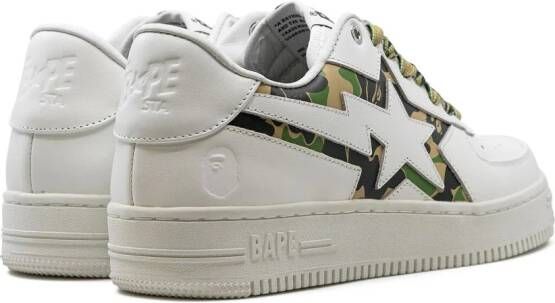 A BATHING APE Icon ABC Camo "Green" sneakers Wit