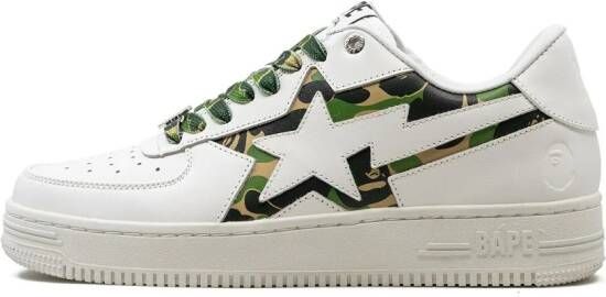 A BATHING APE Icon ABC Camo "Green" sneakers Wit