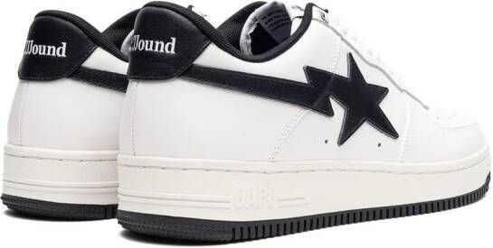 A BATHING APE "Jjjjound x Bapesta White Navy sneakers" Wit