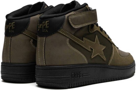 A BATHING APE Military Bapesta sneakers Groen