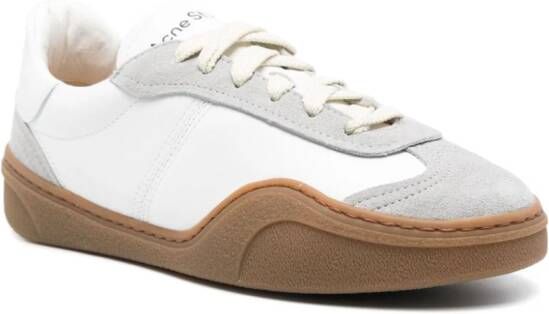 Acne Studios Leren sneakers met vlakken Beige