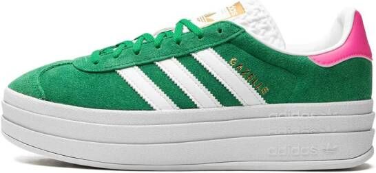 adidas Gazelle Bold "Green Lucid Pink" sneakers Groen