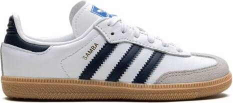 adidas Kids Samba OG "White Indigo Gum" sneakers Wit