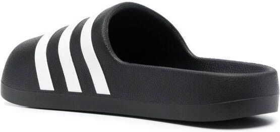 adidas Gestreepte slippers Zwart