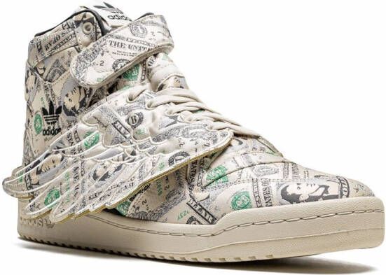 Adidas x Jeremy Scott Forum Wings 1.0 Money sneakers Bruin - Schoenen.nl