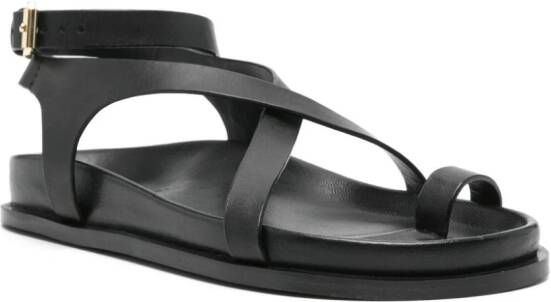 A.EMERY Jalen leren sandalen Zwart