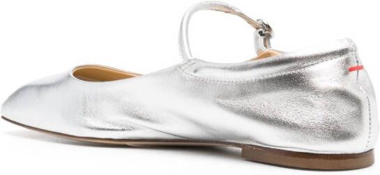 Aeyde Aline Babies metallic ballerina's Zilver