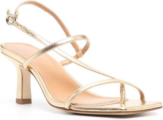 Aeyde Elise leren sandalen 65 mm Goud